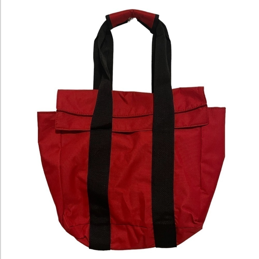 Red & Black Durable Tote Bag